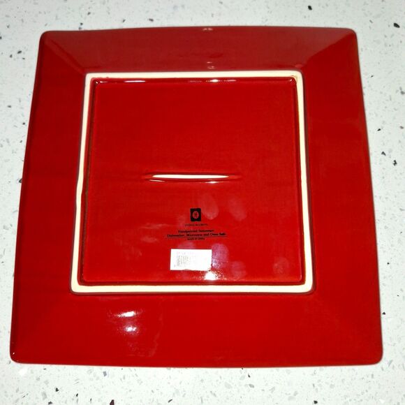 Rare HiEnd Accents Savanna Tooled Leather Look Dinner Plate 11" Stoneware - Picture 4 of 7